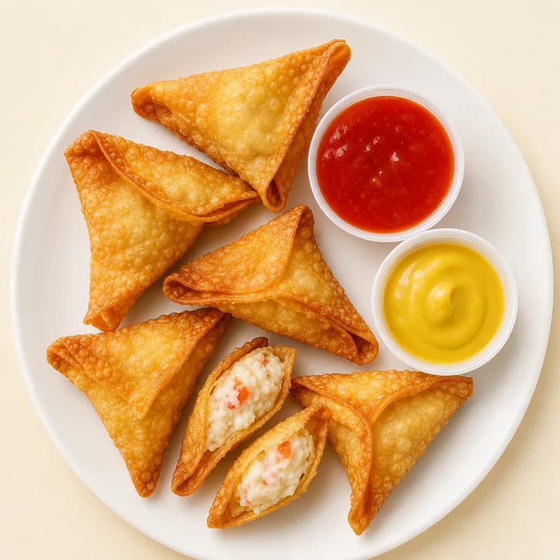 Crab rangoon, one of which comes with every China Feast entree