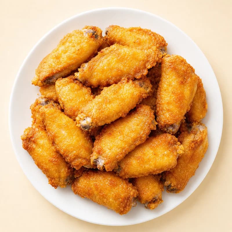 Crispy deep-fried chicken wings